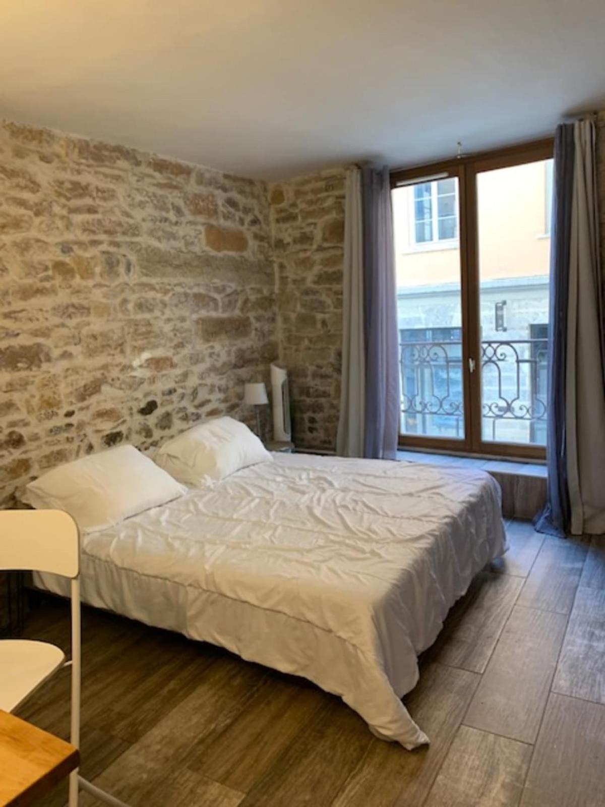 Studio With Exposed Stone Vieux Lyon Lione Esterno foto